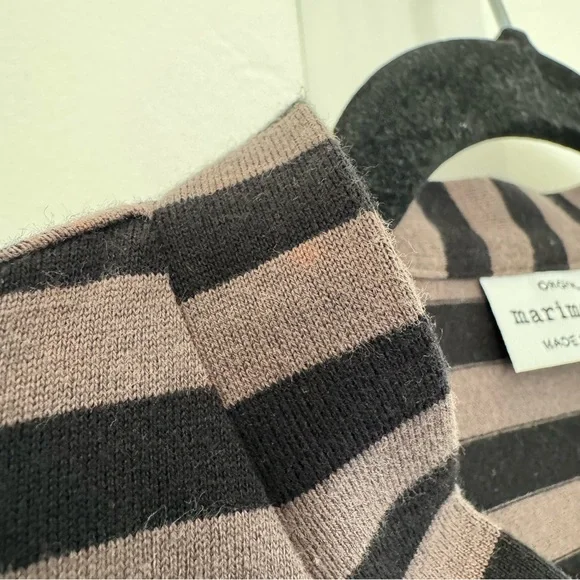 Marimekko Kaste A-Line Dress Cotton Stripes Pockets * FLAWS * - Picture 7 of 16